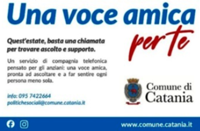 Catania. Politiche sociali, attivato servizio di compagnia telefonica per le persone anziane